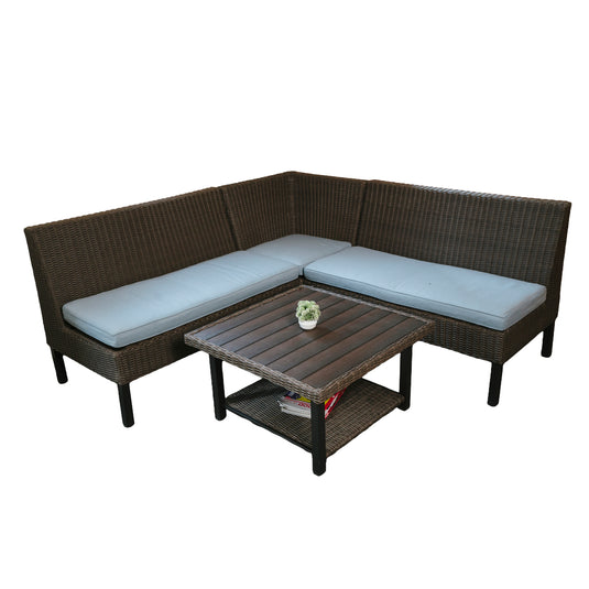 Smoke and Mirrors L Shape Sofa Set