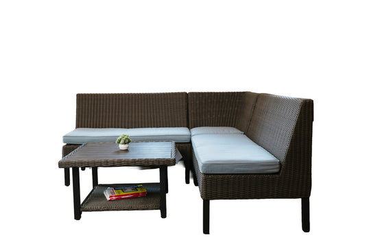 Smoke and Mirrors L Shape Sofa Set