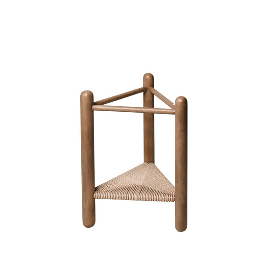Basil Woven Shelf Accent Table