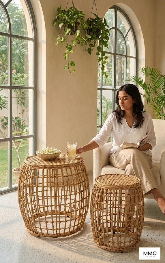 Bot Side Table Set in a home setting