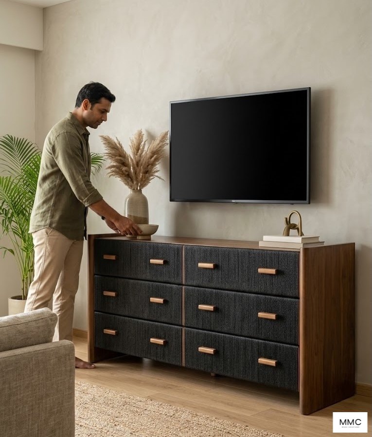 Jasper TV Unit in a home setting