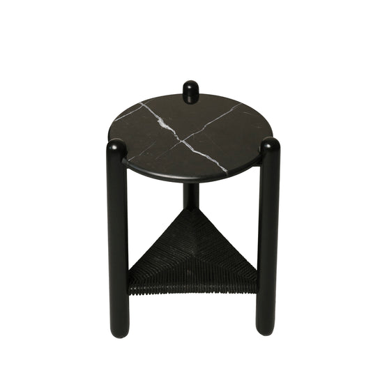 Basil Woven Shelf Accent Table