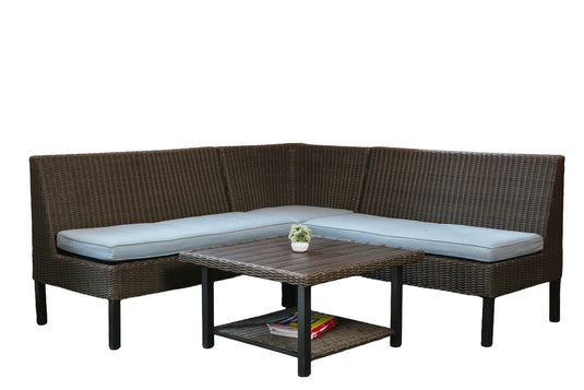 Smoke and Mirrors L Shape Sofa Set