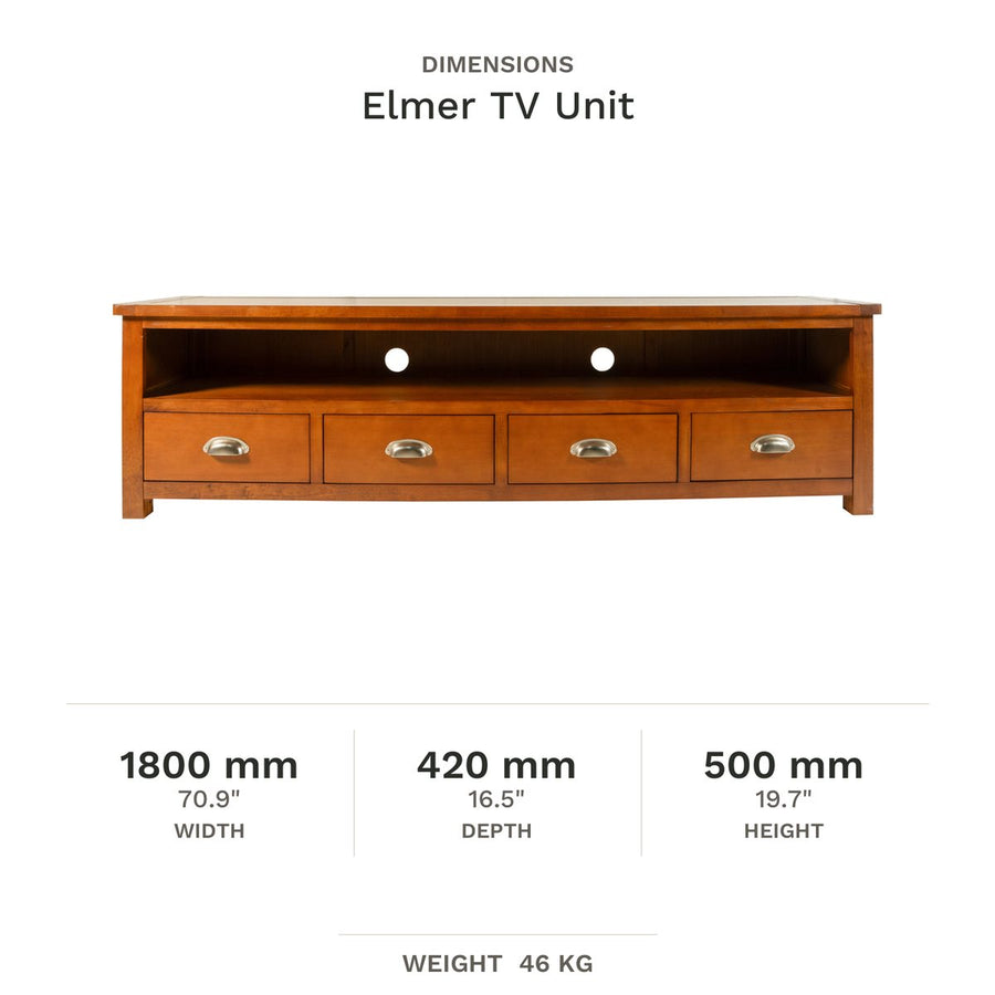 Dimension drawing for Elmer TV Unit