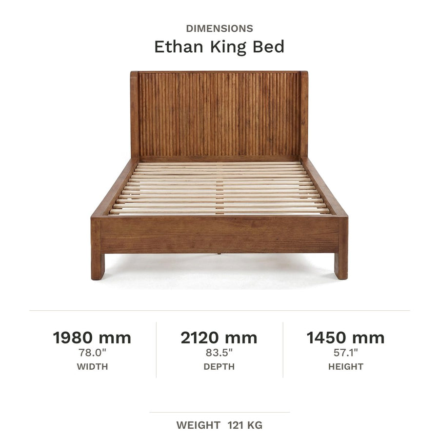 Dimension drawing for Ethan King Bed