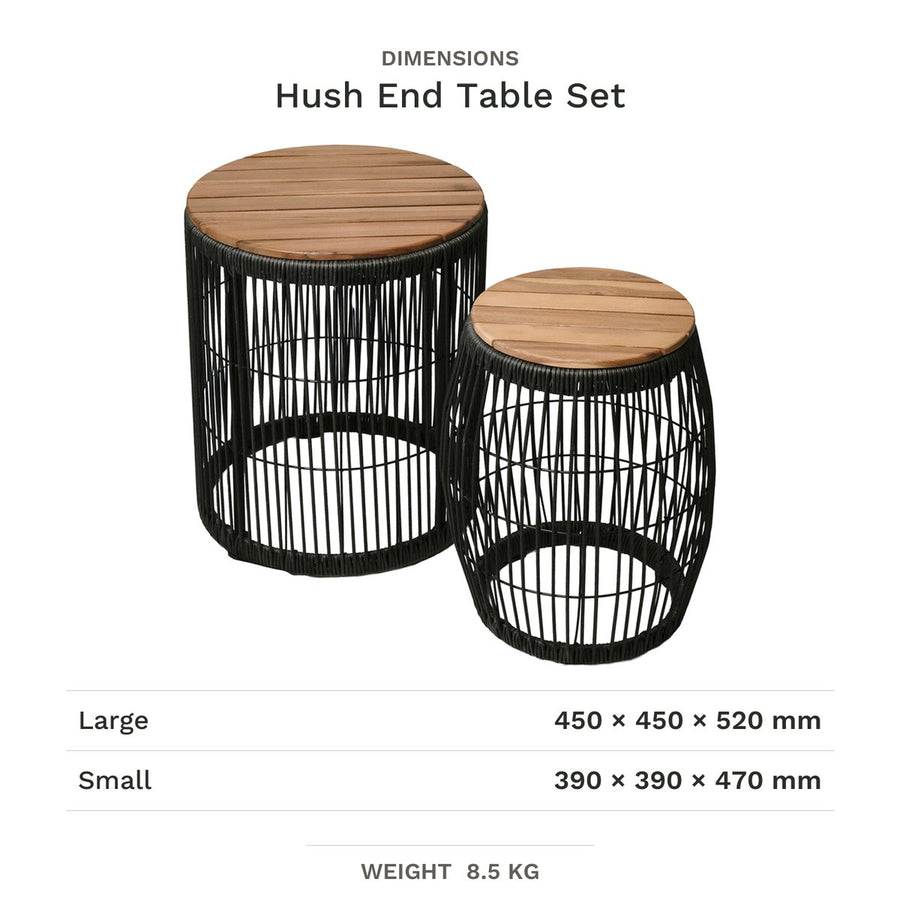 Dimension drawing for Hush End Table Set