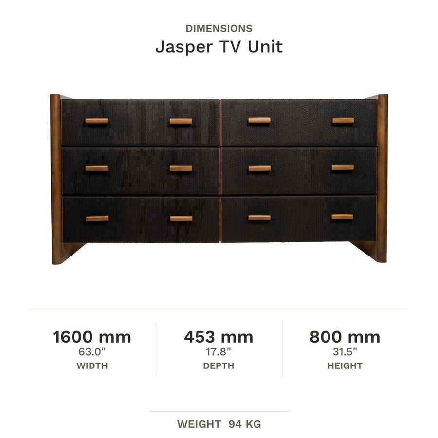 Dimension drawing for Jasper TV Unit