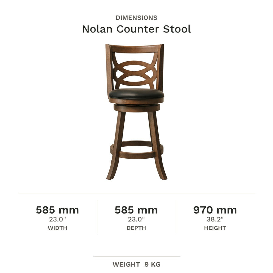 Dimension drawing for Nolan Counter Stool