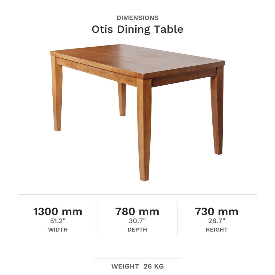 Dimension drawing for Otis Dining Table