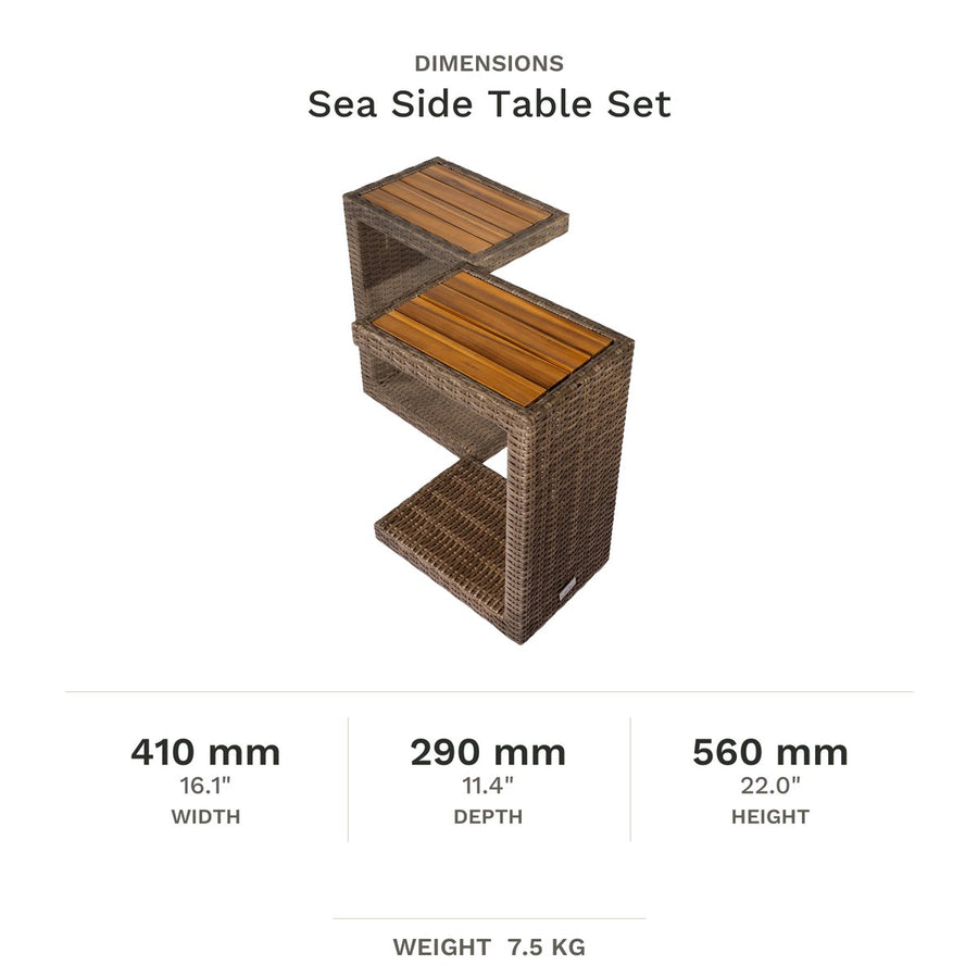 Dimension drawing for Sea Side Table Set