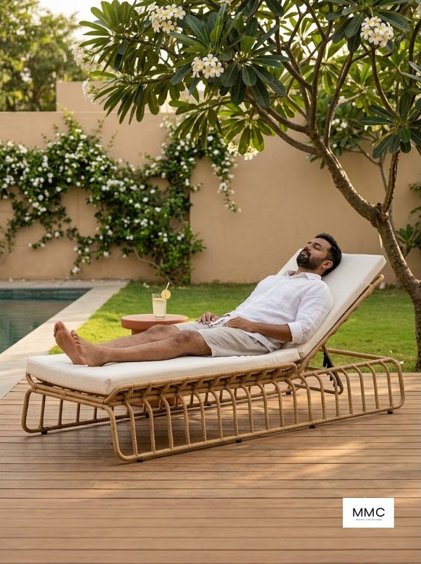 Orbit Sun Lounger in a home setting